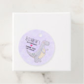 Étiquettes Cadeau Aquarelle de jouet de dinosaure préhistorique (En situation)