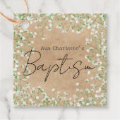 Étiquettes Cadeau Aquarelle de l'haleine du bébé mignon floral Boho (Devant)