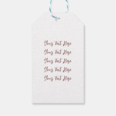 Étiquettes-cadeau Aquarelle de marron Couleur mince rayure Gift jeu  (Dos)