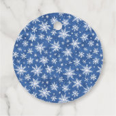 Étiquettes Cadeau Aquarelle de Noël bleu simple (Dos)