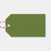 Étiquettes-cadeau Aquarelle de Noël moderne Tan Green Botanique (Dos Horizontal)