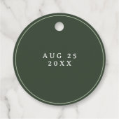 Étiquettes Cadeau Aquarelle de thé vert rose simple (Dos)