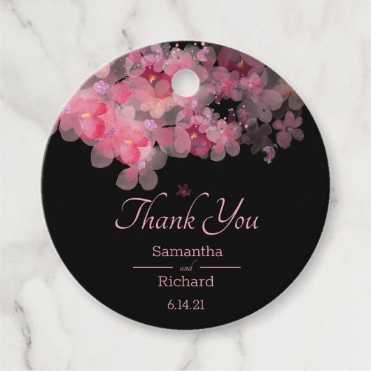 Étiquettes Cadeau Aquarelle délicate Florale (Devant)