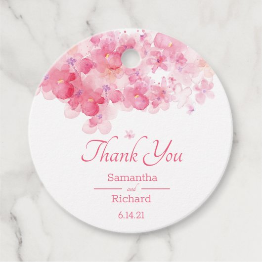 Étiquettes Cadeau Aquarelle délicate Florale (Devant)