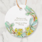 Étiquettes Cadeau Aquarelle demi-couronne monogramme mariage sibbald (Dos)