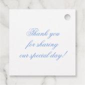 Étiquettes Cadeau Aquarelle Designer Blue Monogram Crest (Dos)