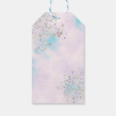 Étiquettes-cadeau Aquarelle Deux Fête d'anniversaire de la sirène de (Dos)