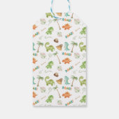 Étiquettes-cadeau Aquarelle Dinosaur Anniversaire (Dos)