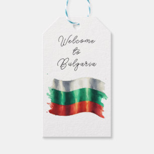 Étiquettes-cadeau Aquarelle drapeau bulgare Tradition folklorique