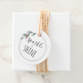 Étiquettes Cadeau Aquarelle Éclairage de Noël (En situation)