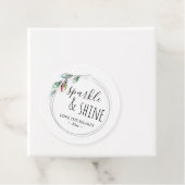 Étiquettes Cadeau Aquarelle Éclairage de Noël (En situation)