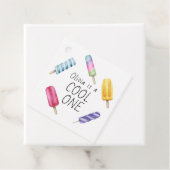 Étiquettes Cadeau Aquarelle Été Popsicle Crème de glace Anniversaire (En situation)
