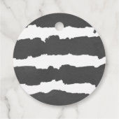 Étiquettes Cadeau Aquarelle eucalyptus noir blanc moderne (Dos)