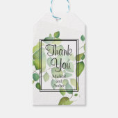 Étiquettes-cadeau Aquarelle eucalyptus verdure feuillage vert (Devant)