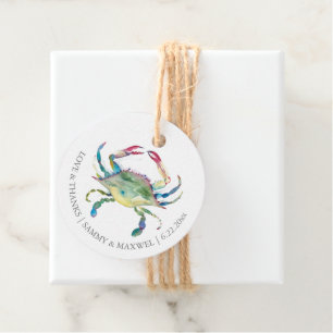 Étiquettes Cadeau Aquarelle Favor Cadeau Tags Plage Mariage