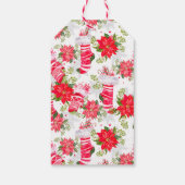 Étiquettes-cadeau Aquarelle festive Fourrure de Noël (Dos)