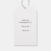 Étiquettes-cadeau Aquarelle feuille marque de faveur (Dos)