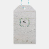 Étiquettes-cadeau Aquarelle feuille Merci rustique mariage (Dos)