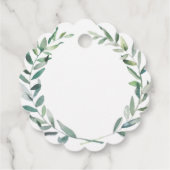 Étiquettes Cadeau Aquarelle feuille Salud! (Dos)