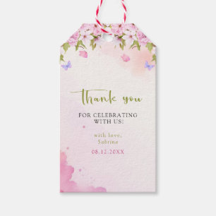 Étiquettes-cadeau Aquarelle Fleur de cerisier C'est un Baby shower d