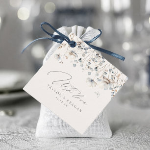 Étiquettes Cadeau Aquarelle Fleur sauvage délicate avec Love ID1102
