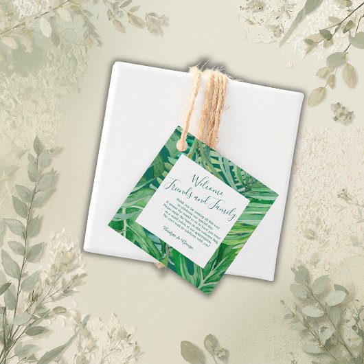 Étiquettes Cadeau aquarelle fleur sauvage verdure feuillage