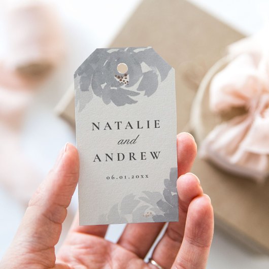 Étiquettes-cadeau Aquarelle fleurit couples mariages préférés