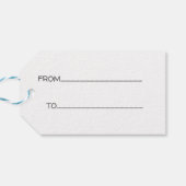 Étiquettes-cadeau Aquarelle Fleurs blanches Wreath Cross Baptism (Dos Horizontal)