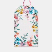 Étiquettes-cadeau Aquarelle Fleurs Merci (Dos)