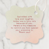 Étiquettes Cadeau Aquarelle Fleurs sauvages Élégant Merci de mariage (Dos)