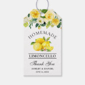 Étiquettes-cadeau Aquarelle Floral Lemons Limoncello Mariage (Devant)