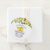 Étiquettes Cadeau Aquarelle Floral Lemons Limoncello Merci (En situation)