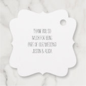 Étiquettes Cadeau Aquarelle Floral Mariage (Dos)