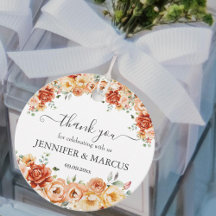 Aquarelle Floral Rustic Garden Merci de mariage