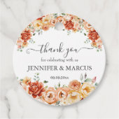 Étiquettes Cadeau Aquarelle Floral Rustic Garden Merci de mariage (Devant)