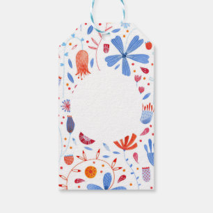 Étiquettes-cadeau Aquarelle florale