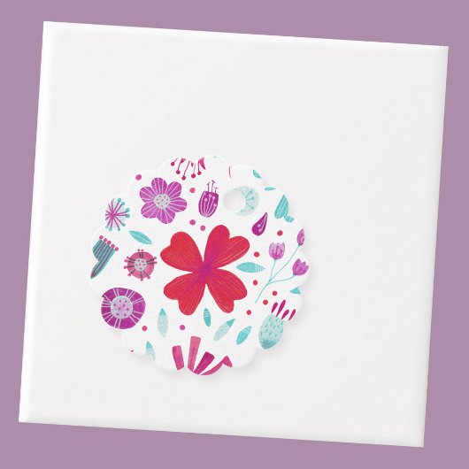 Étiquettes Cadeau Aquarelle florale