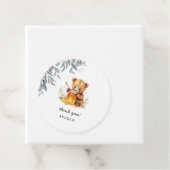 Étiquettes Cadeau Aquarelle florale classique Ours Miel (En situation)