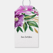 Étiquettes-cadeau Aquarelle florale fraîche d'été Monogramme (Dos)