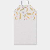 Étiquettes-cadeau Aquarelle Florale plumes Mariage Boho (Dos)