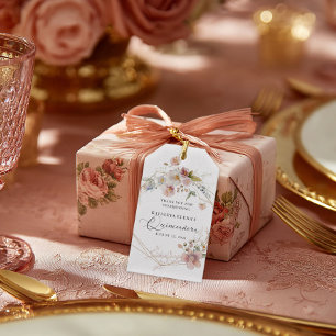 Étiquettes-cadeau Aquarelle Florale Quinceanera
