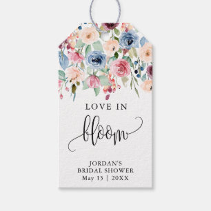 Étiquettes-cadeau Aquarelle Flower Love In Bloom Douche Favoriser Ba
