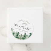 Étiquettes Cadeau Aquarelle Forêt Bois Graduation (En situation)