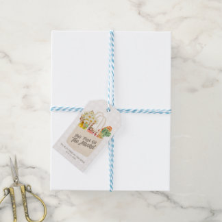 Étiquettes-cadeau Aquarelle fraîche hors Fête des mariées du marché