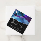 Étiquettes Cadeau Aquarelle Galaxy Parties scintillant Agate Anniver (En situation)