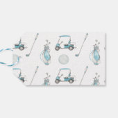 Étiquettes-cadeau Aquarelle Golf Tags (Dos Horizontal)