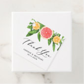 Étiquettes Cadeau Aquarelle Grappes et Oranges Mariage d'été (En situation)