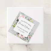 Étiquettes Cadeau Aquarelle grise Floral Forever commence demain (En situation)