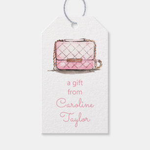 Étiquettes-cadeau Aquarelle Haut talon Designer sac à main sac