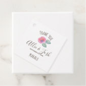 Étiquettes Cadeau Aquarelle Hibiscus Maui Mariage (En situation)